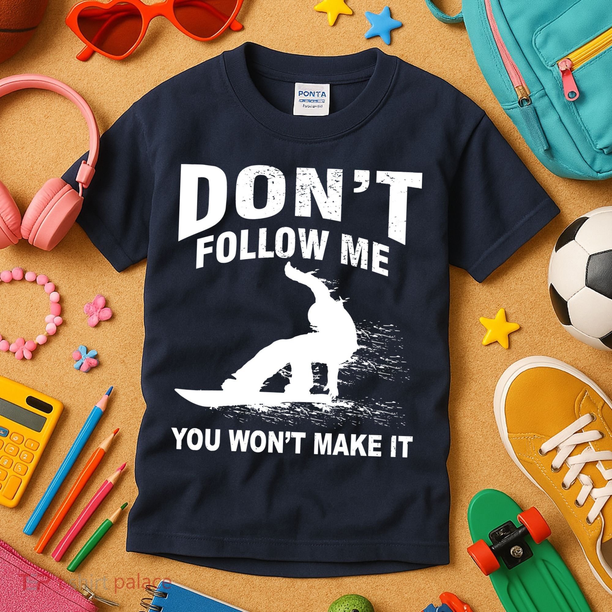 I'm Snowboarding Don't Follow Me You Won't Make It Kids T-Shirt