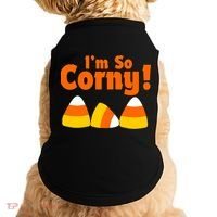 I'm So Corny Candy Corn Halloween Doggie Tank thumb 0