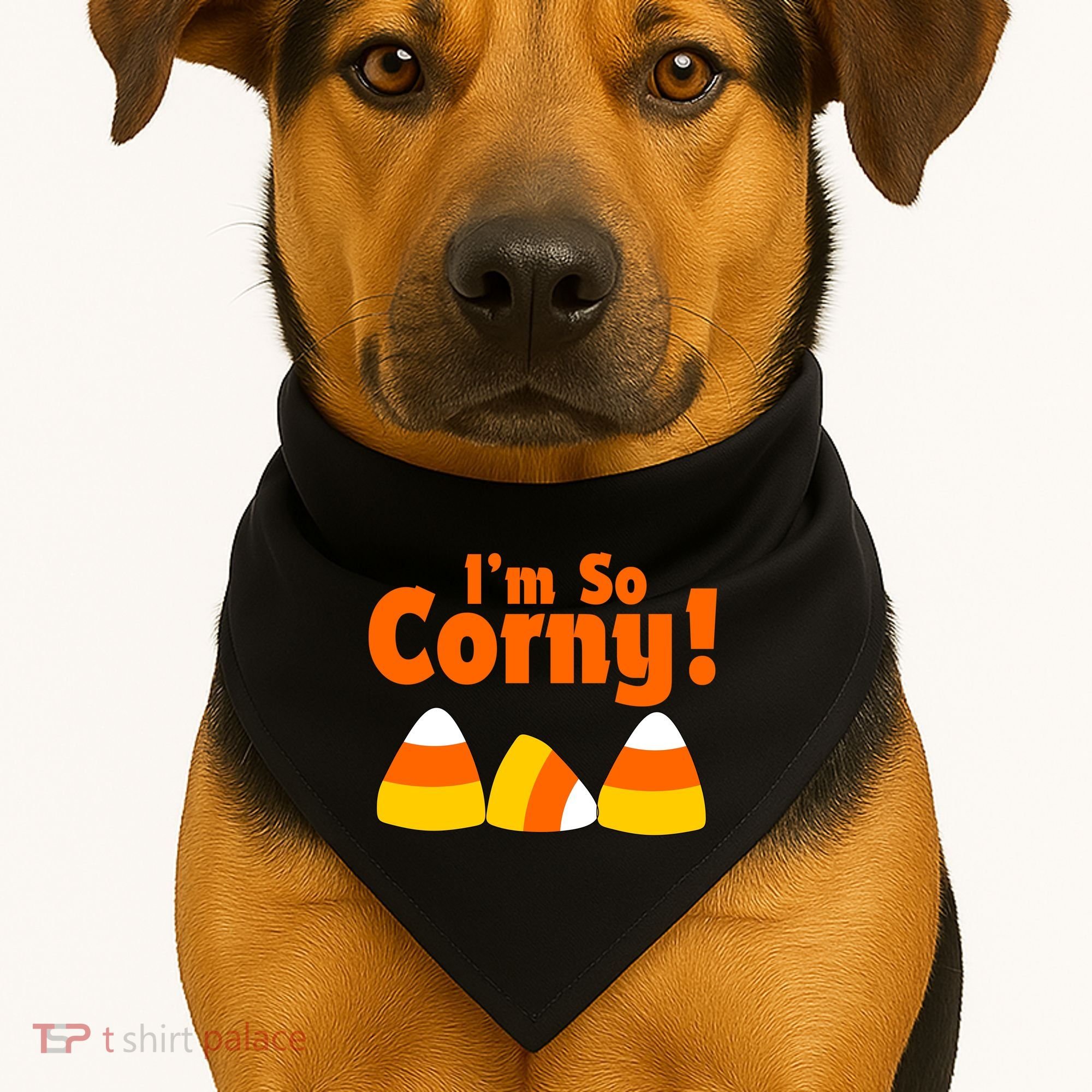 I'm So Corny Candy Corn Halloween USA-Made Doggie Bandana