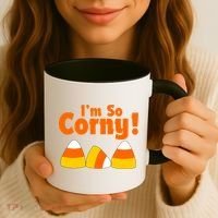 I'm So Corny Candy Corn Halloween Coffee Mug thumb 3