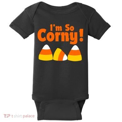 I'm So Corny Candy Corn Halloween Baby Bodysuit