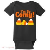 I'm So Corny Candy Corn Halloween Baby Bodysuit thumb 0