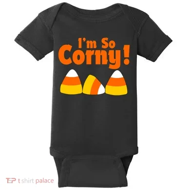I'm So Corny Candy Corn Halloween Baby Bodysuit