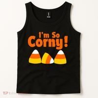 I'm So Corny Candy Corn Halloween Tank Top thumb 2