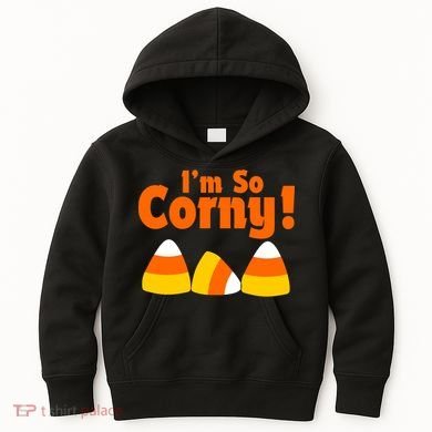 I'm So Corny Candy Corn Halloween Kids Hoodie