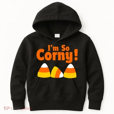 I'm So Corny Candy Corn Halloween Kids Hoodie