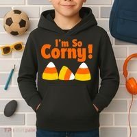 I'm So Corny Candy Corn Halloween Kids Hoodie thumb 2