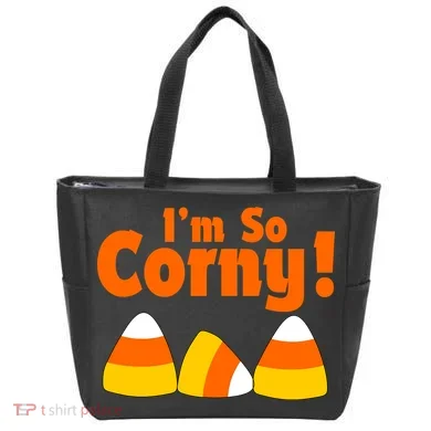 I'm So Corny Candy Corn Halloween Tote Bag