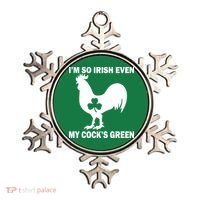 I'm So Irish My Cock's Green Funny St. Patrick's Day Ornament thumb 0