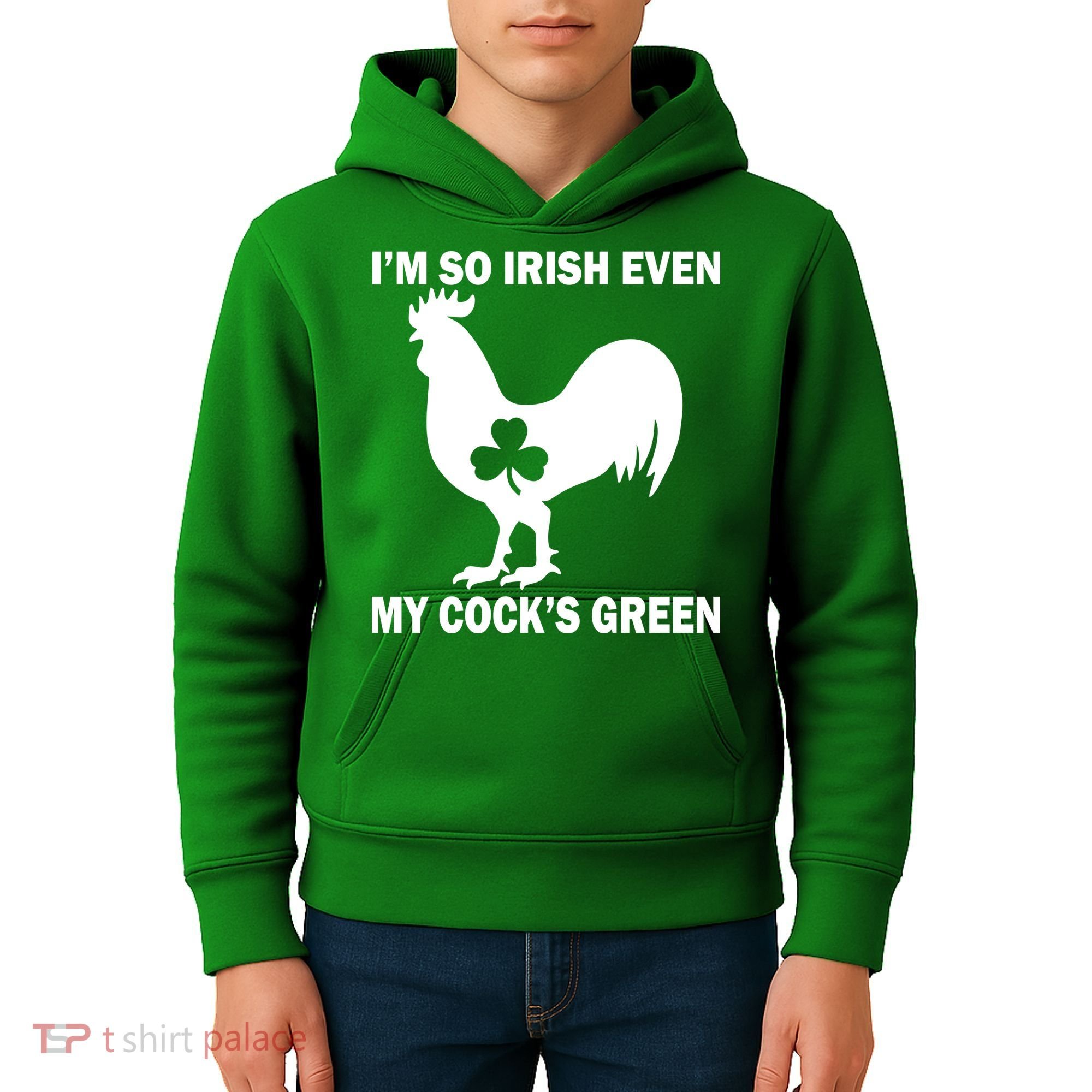I'm So Irish My Cock's Green Funny St. Patrick's Day Kids Hoodie