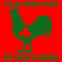 I'm So Irish My Cock's Green Funny St. Patrick's Day Santa Hat thumb 1