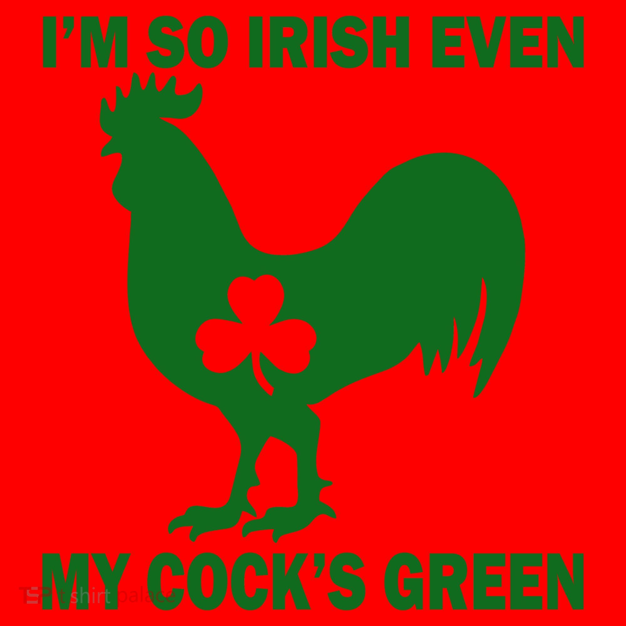 I'm So Irish My Cock's Green Funny St. Patrick's Day Santa Hat