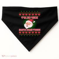I'm So Nice Santa Came Twice USA-Made Doggie Bandana thumb 0