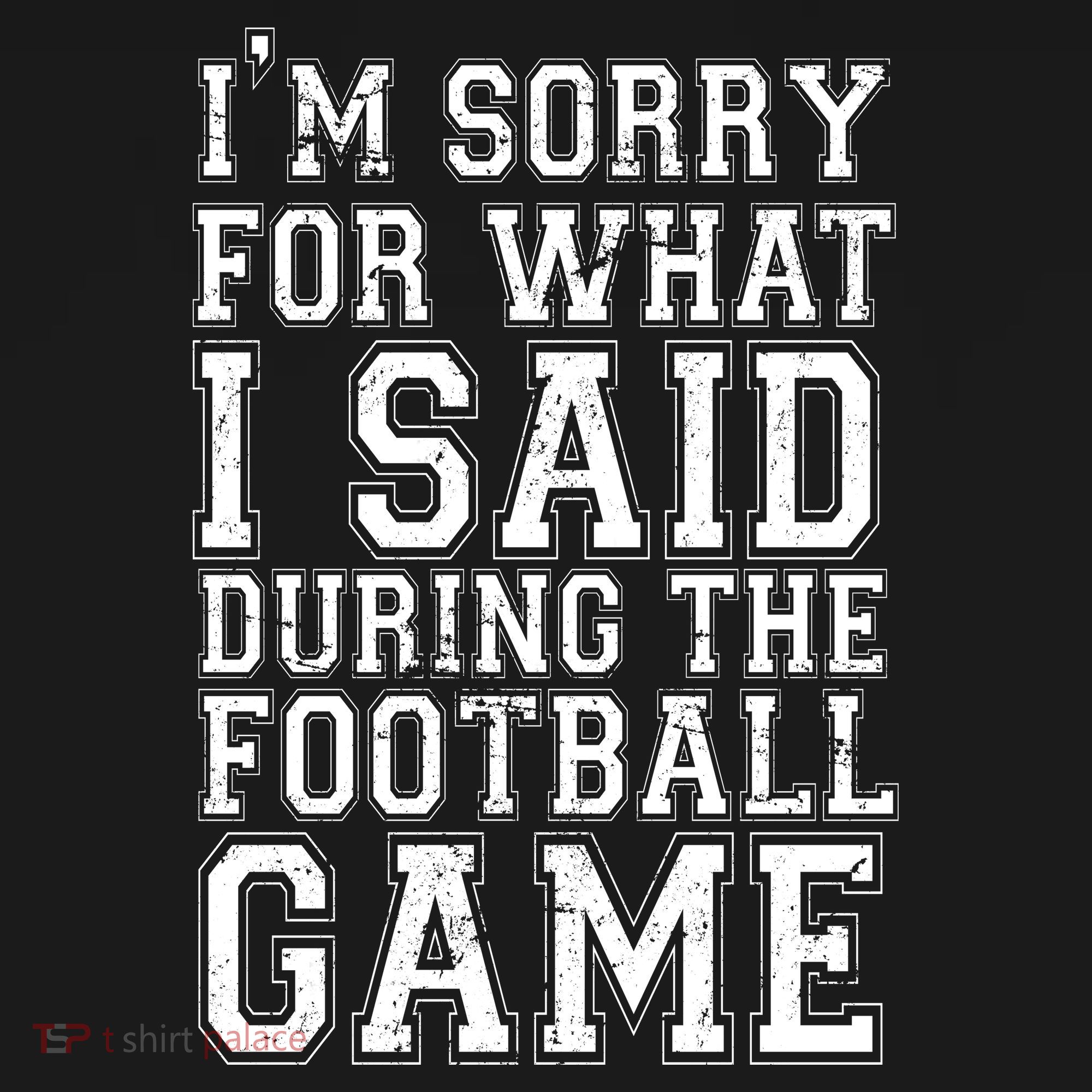 I'm Sorry For What I Said During The Football Game Women's T-Shirt
