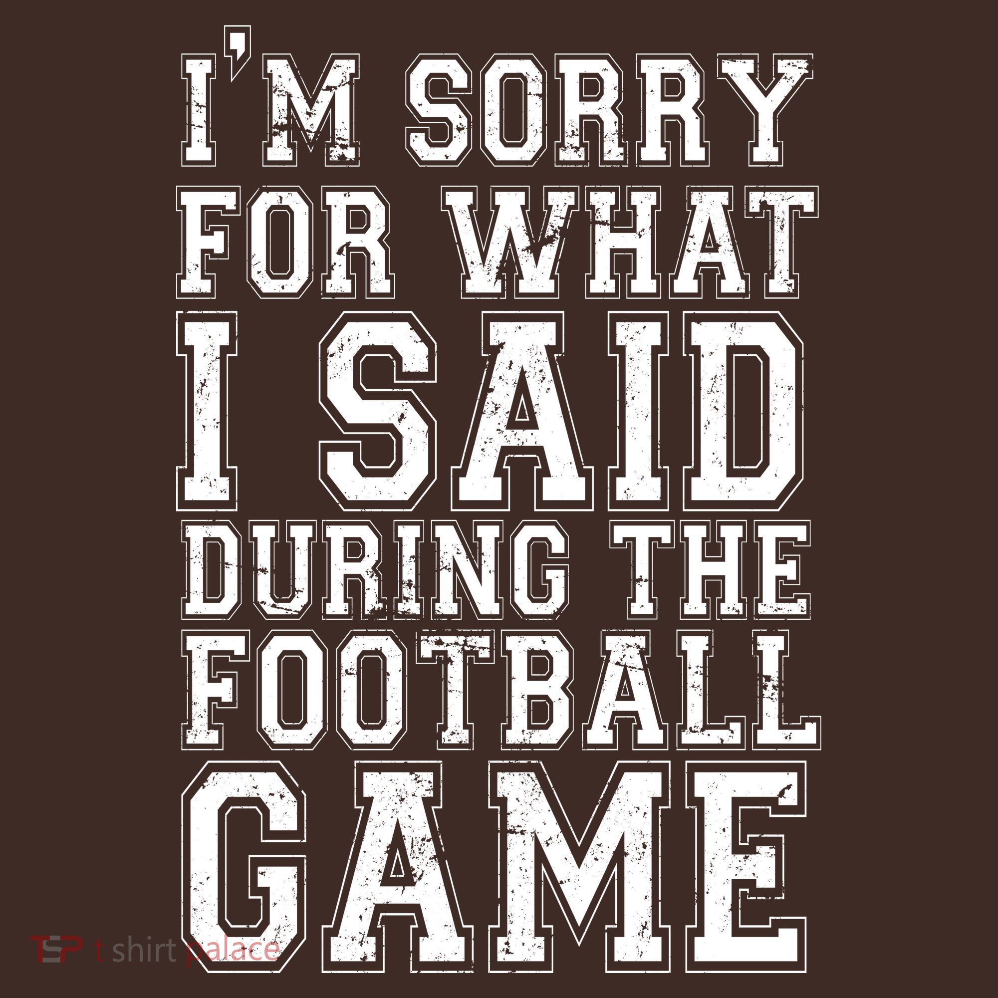 I'm Sorry For What I Said During The Football Game Coaster