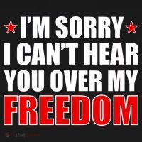 I'm Sorry I Can't Hear You Over My Freedom USA Ornament thumb 1