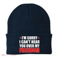I'm Sorry I Can't Hear You Over My Freedom USA Beanie thumb 0