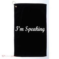 I'm Speaking Golf Towel thumb 0