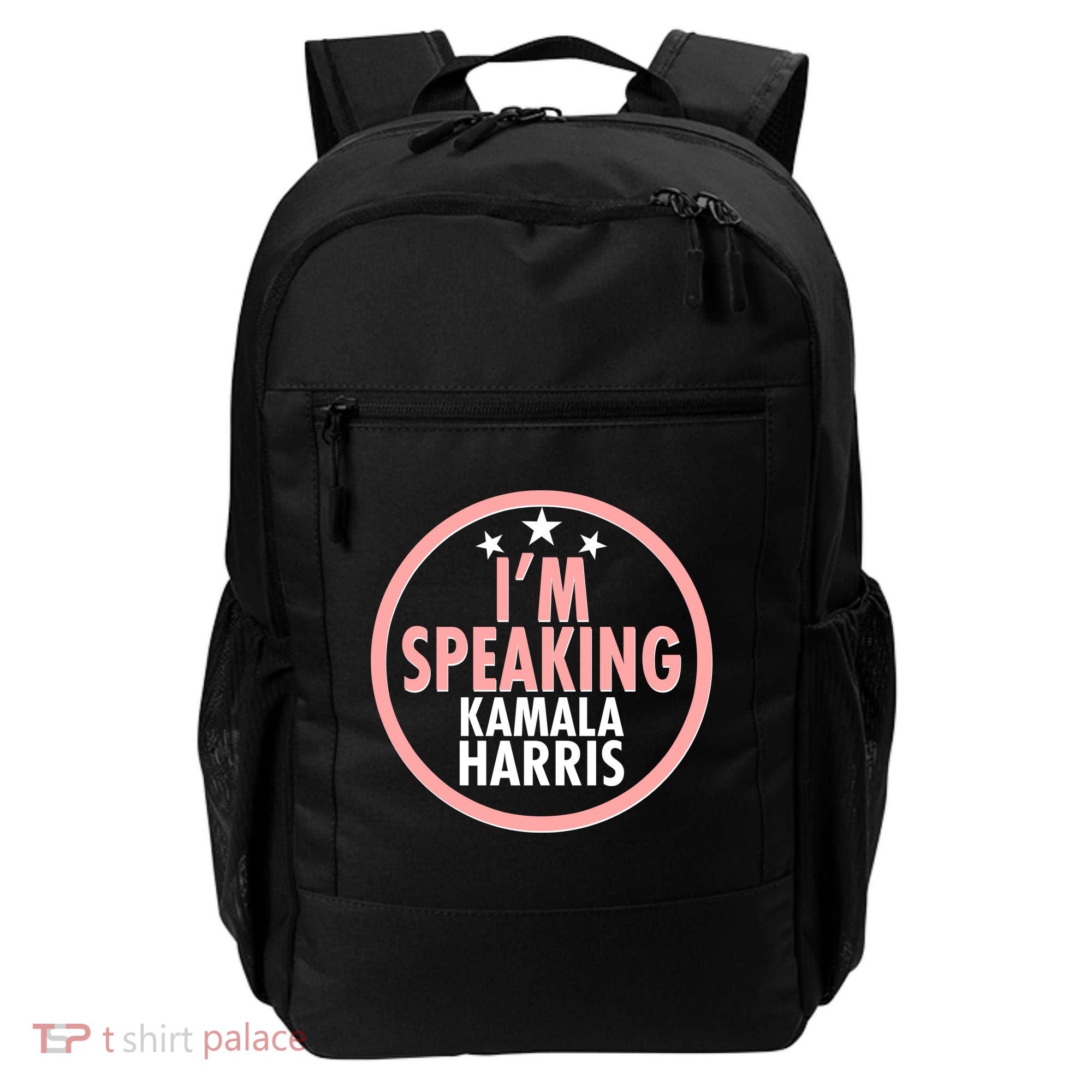 I'm Speaking Emblem Kamala Harris Madam Vice President Backpack