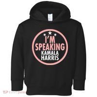 I'm Speaking Emblem Kamala Harris Madam Vice President Toddler Hoodie thumb 0