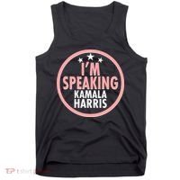 I'm Speaking Emblem Kamala Harris Madam Vice President Tank Top thumb 0