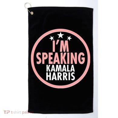 I'm Speaking Emblem Kamala Harris Madam Vice President Golf Towel