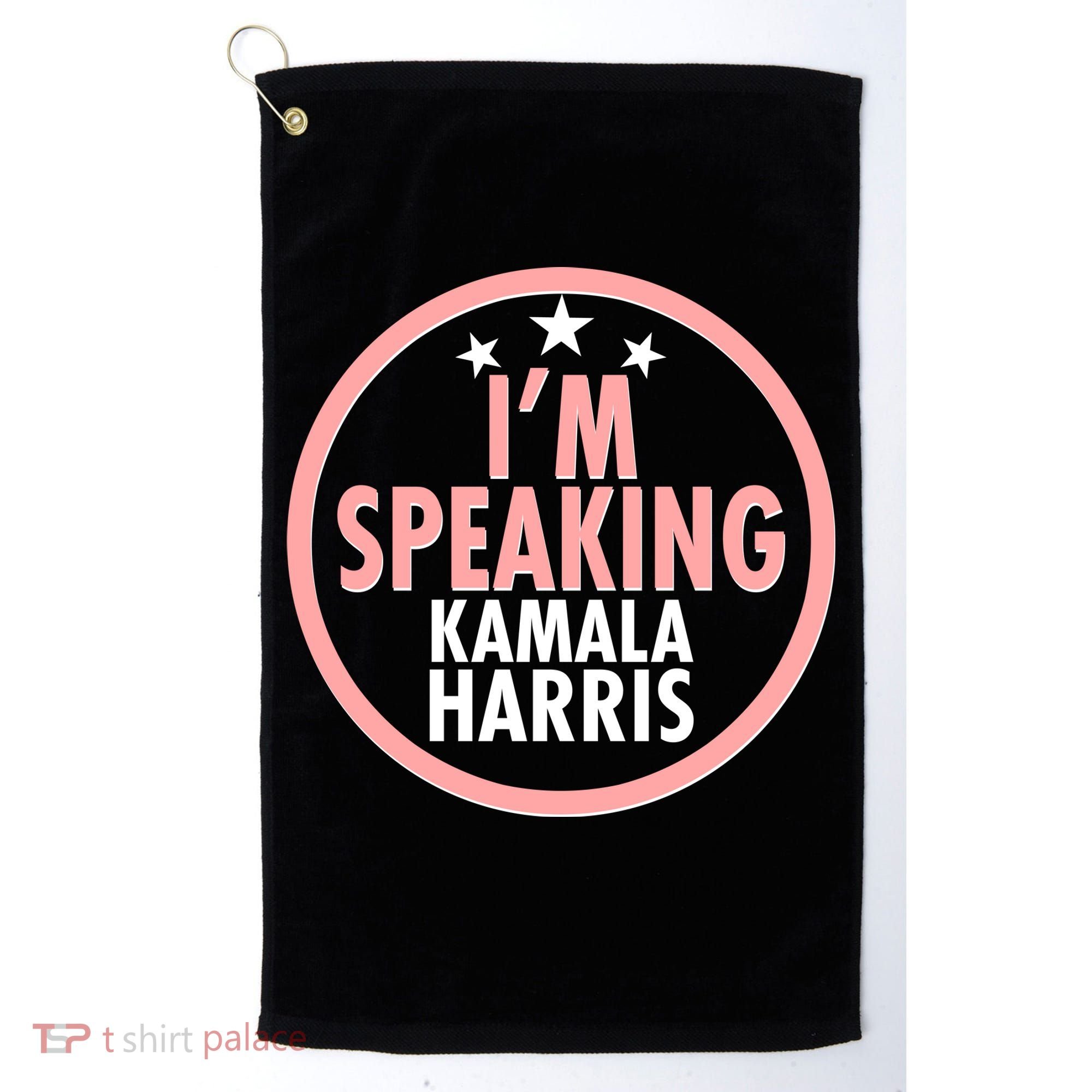 I'm Speaking Emblem Kamala Harris Madam Vice President Golf Towel