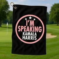 I'm Speaking Emblem Kamala Harris Madam Vice President Golf Towel thumb 1