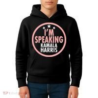 I'm Speaking Emblem Kamala Harris Madam Vice President Kids Hoodie thumb 4