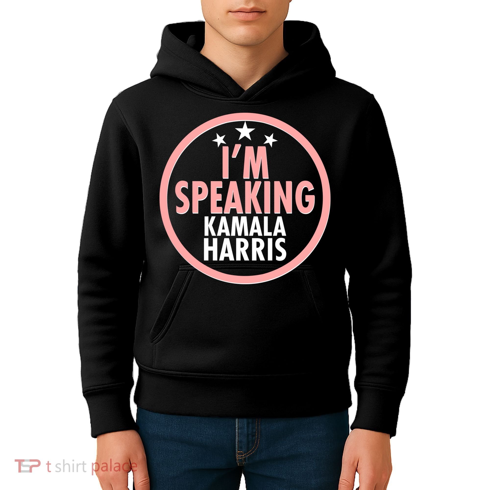 I'm Speaking Emblem Kamala Harris Madam Vice President Kids Hoodie