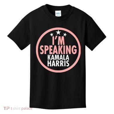 I'm Speaking Emblem Kamala Harris Madam Vice President Kids T-Shirt