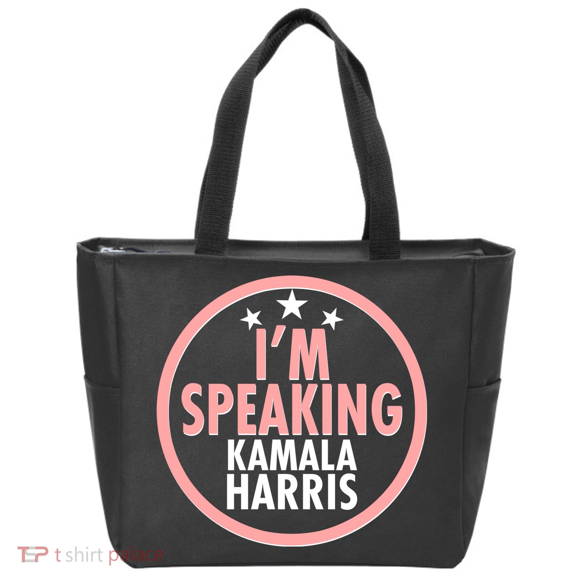 I'm Speaking Emblem Kamala Harris Madam Vice President Tote Bag