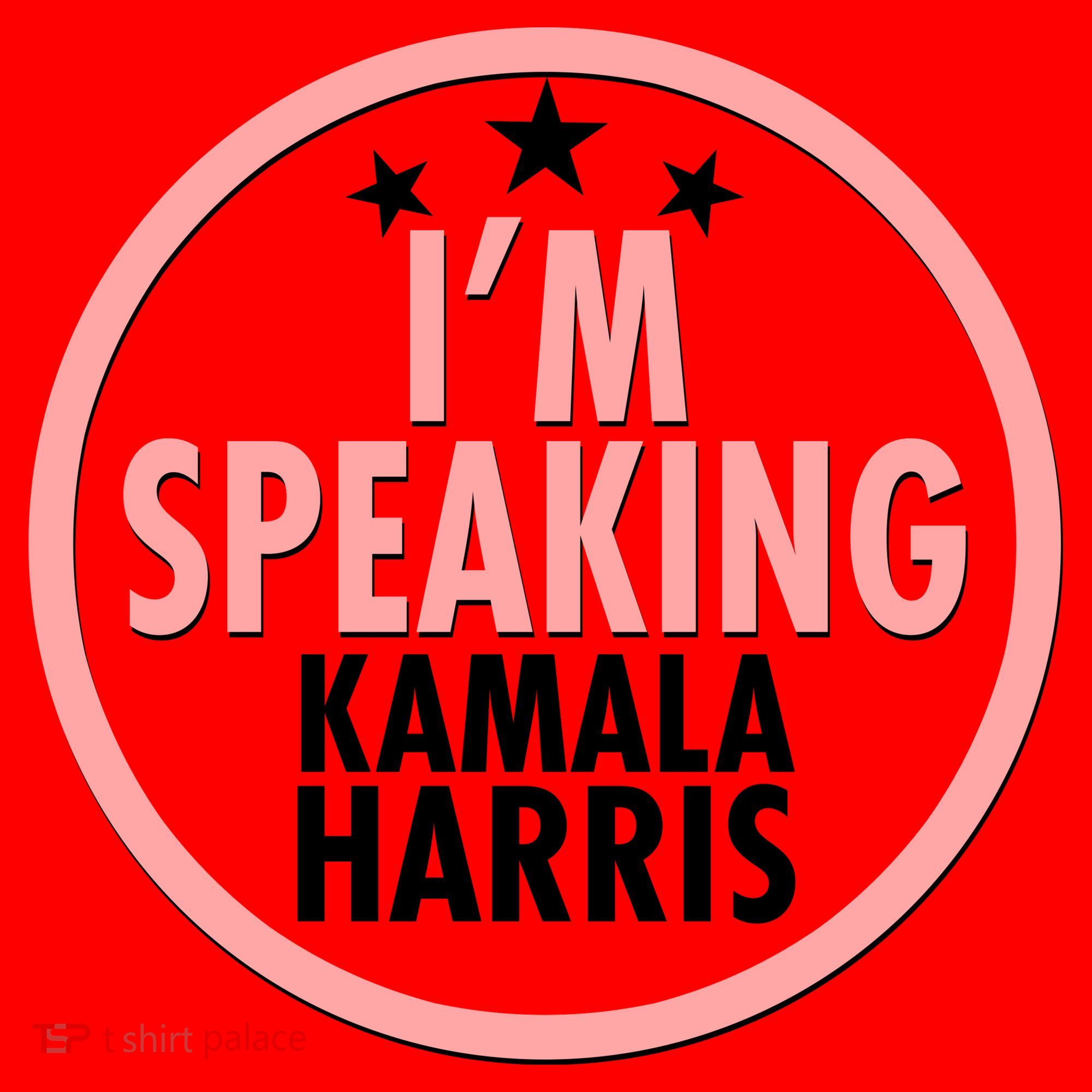 I'm Speaking Emblem Kamala Harris Madam Vice President Santa Hat