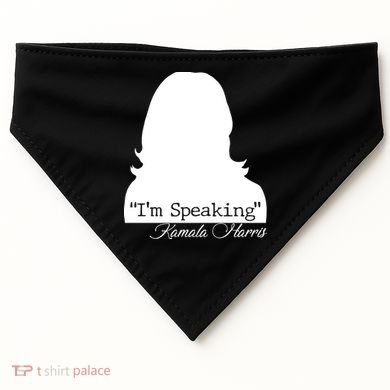 I'm Speaking Kamala Harris Silhouette  USA-Made Doggie Bandana