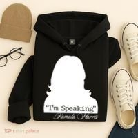 I'm Speaking Kamala Harris Silhouette  Hoodie thumb 4