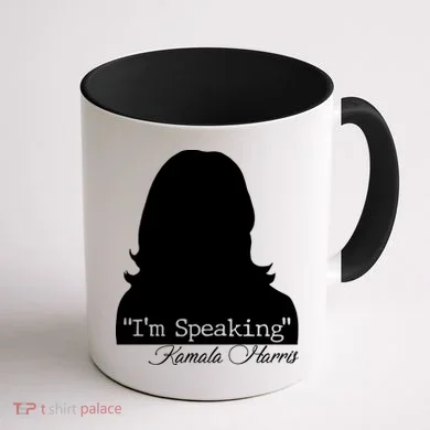 I'm Speaking Kamala Harris Silhouette  Coffee Mug back