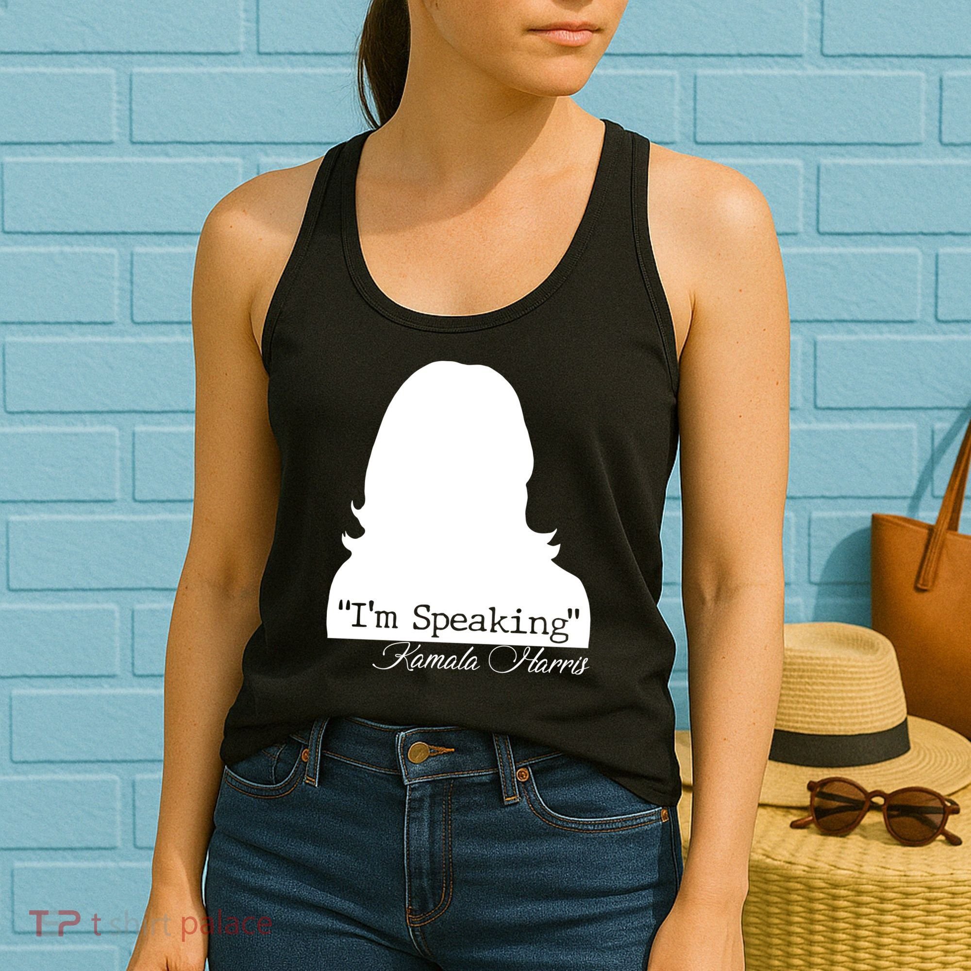 I'm Speaking Kamala Harris Silhouette  Women's Tank Top