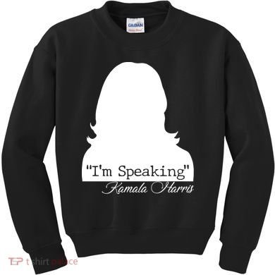 I'm Speaking Kamala Harris Silhouette  Kids Sweatshirt