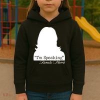 I'm Speaking Kamala Harris Silhouette  Kids Hoodie thumb 3