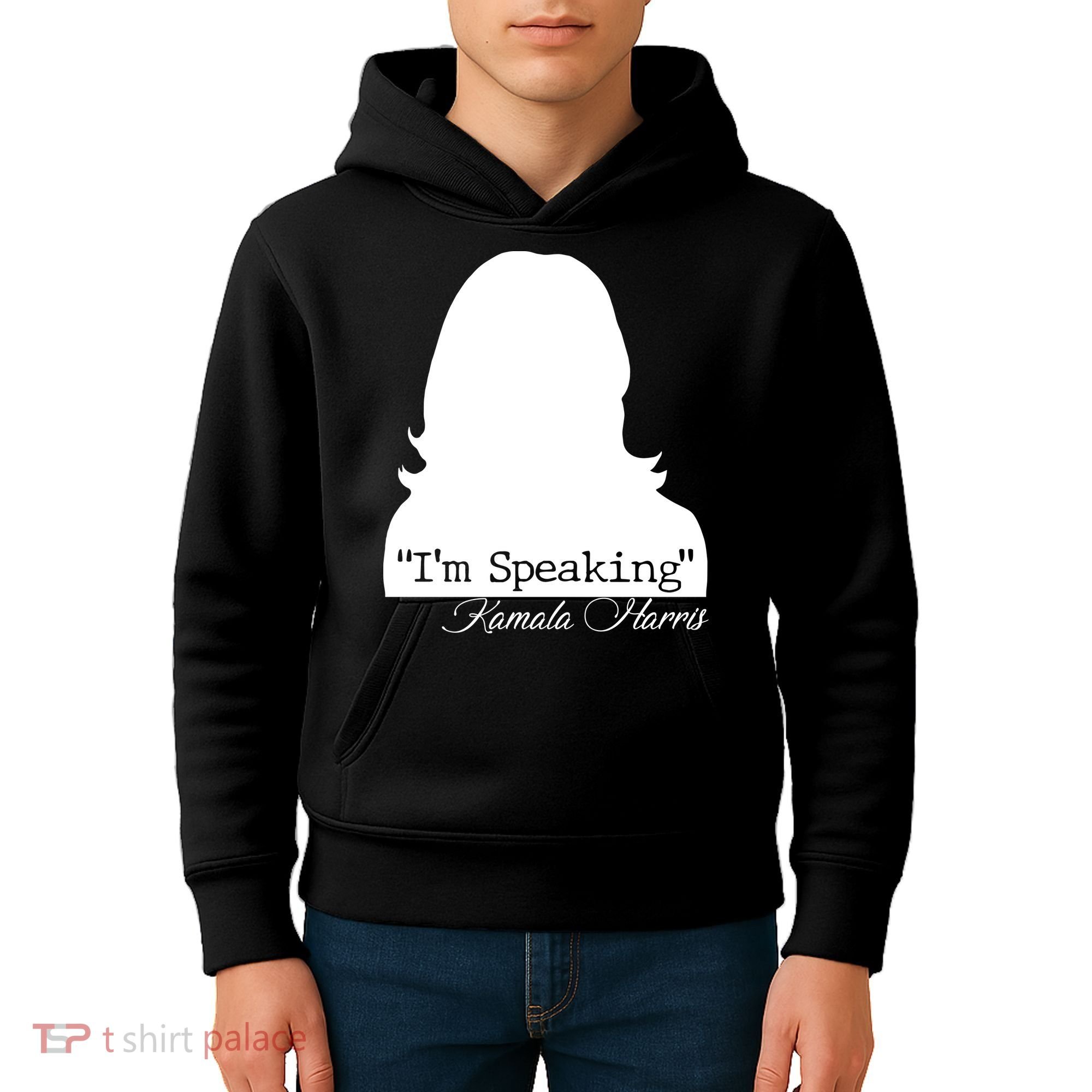 I'm Speaking Kamala Harris Silhouette  Kids Hoodie
