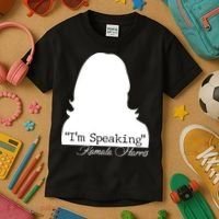 I'm Speaking Kamala Harris Silhouette  Kids T-Shirt thumb 3