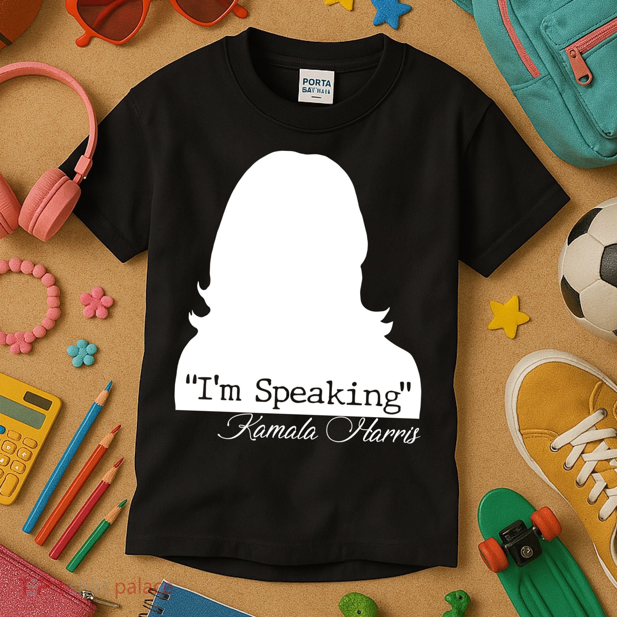 I'm Speaking Kamala Harris Silhouette  Kids T-Shirt