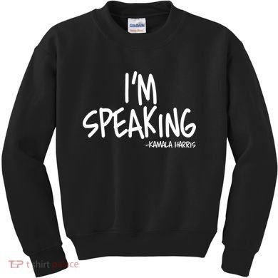 I'm Speaking Kamala Harris Vice President Debate Quote Kids Sweatshirt
