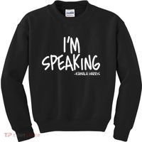 I'm Speaking Kamala Harris Vice President Debate Quote Kids Sweatshirt thumb 0