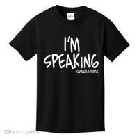 I'm Speaking Kamala Harris Vice President Debate Quote Kids T-Shirt thumb 0