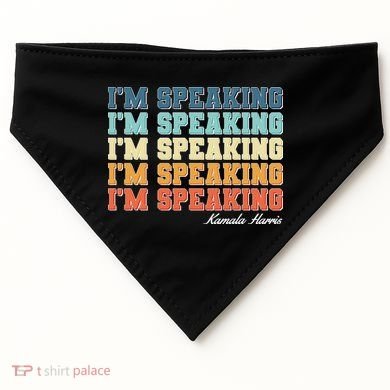 I'm Speaking pattern Kamala Harris Madam Vice President USA-Made Doggie Bandana