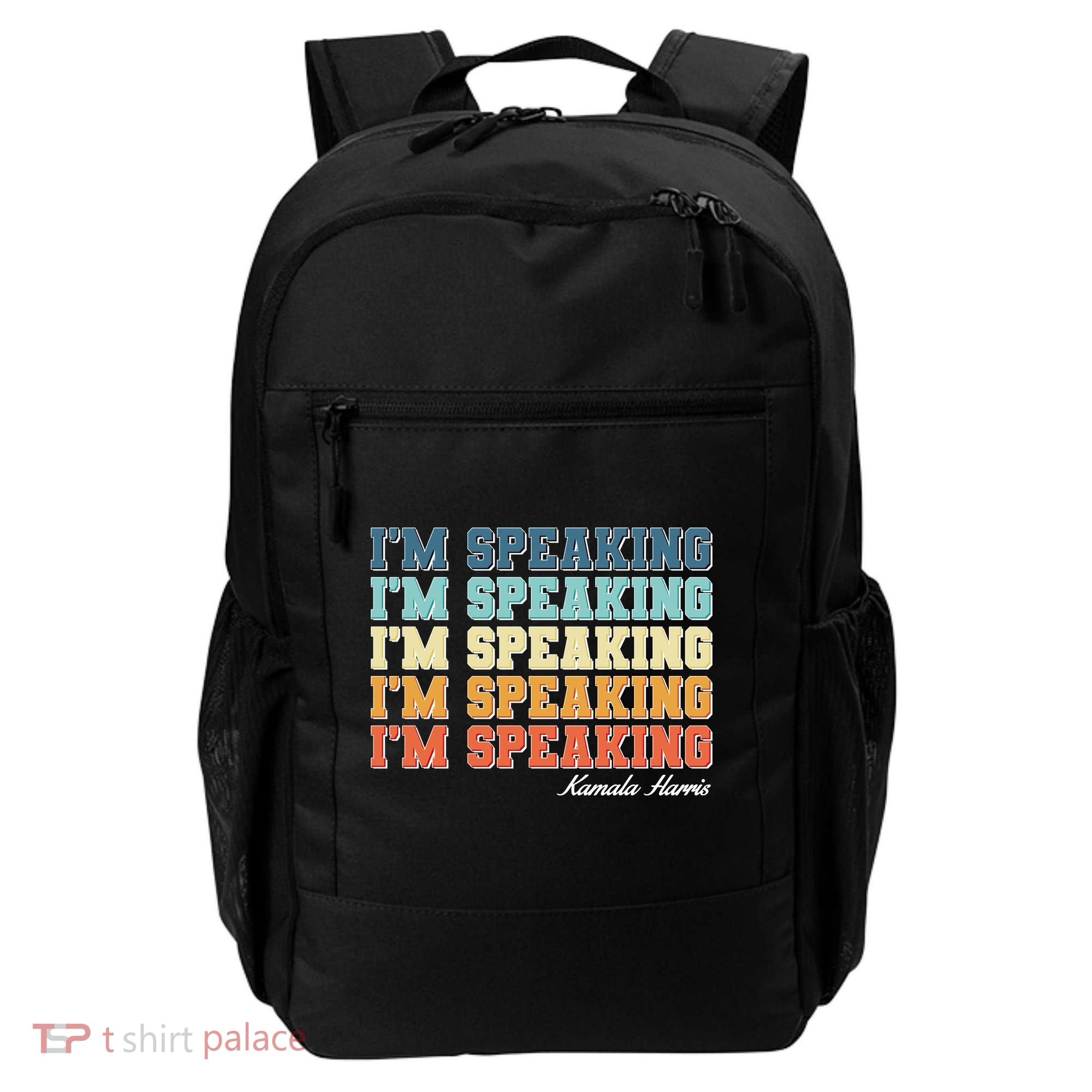 I'm Speaking pattern Kamala Harris Madam Vice President Backpack
