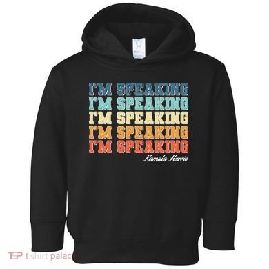I'm Speaking pattern Kamala Harris Madam Vice President Toddler Hoodie