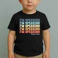 I'm Speaking pattern Kamala Harris Madam Vice President Toddler T-Shirt thumb 2