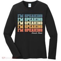 I'm Speaking pattern Kamala Harris Madam Vice President Women's Long Sleeve Shirt thumb 0